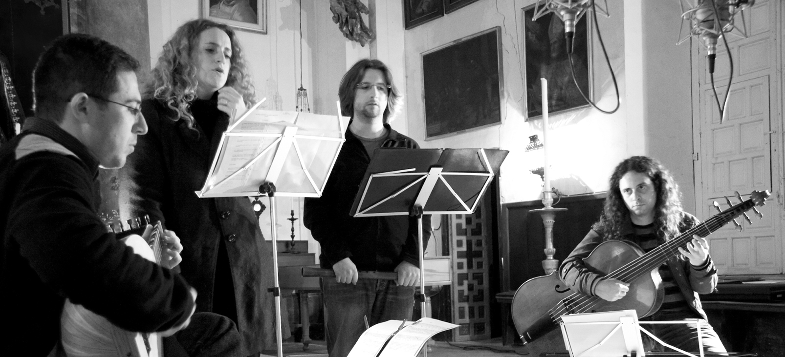 GLOSAS. Recording session. Jesús Fernández, Raquel Andueza, Vicente Parrilla & Fahmi Alqhai