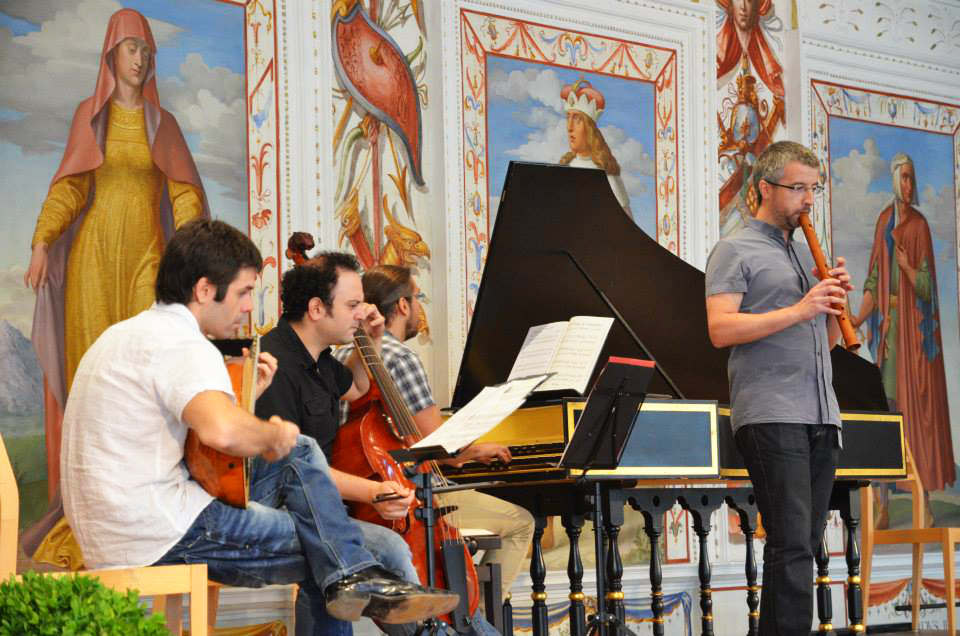 Rehearsing. Innsbruck Early Music Festival 2013. Miguel Rincón, Rami Alqhai, Javier Núñez & Vicente Parrilla Rehearsing. Innsbruck Early Music Festival 2013. Miguel Rincón, Rami Alqhai, Javier Núñez & Vicente Parrilla