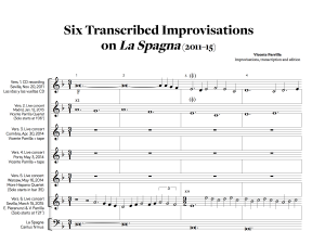 &ldquo;Six Transcribed Improvisations on La Spagna&rdquo;