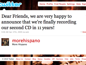 The Yr a Oydo Recording Story, as Told in Twitter